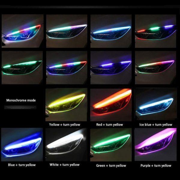 LED daytime running lights car turn signal light bar