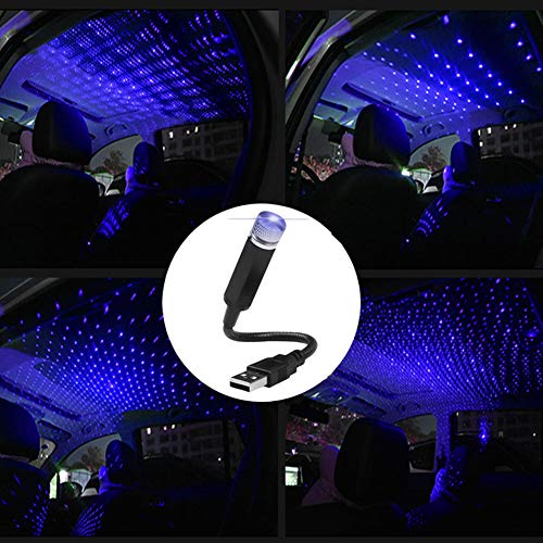 Luz nocturna de estrella de techo de coche USB ajustable portátil
