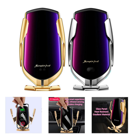 Automatic Clamping Wireless Car Charger that fits ALL SIZE phone!