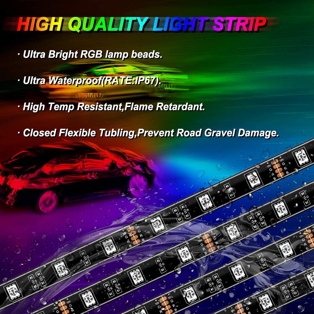 RGBIC Underglow Car Lights with App Control