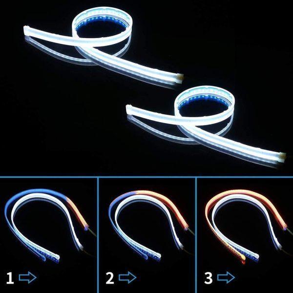 LED daytime running lights car turn signal light bar