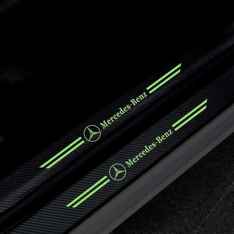 Car glow-in-the-dark door sill strip  ( 4PCS )