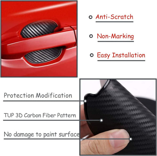 (8PCS)Car Door Handle Cup Protector ,black