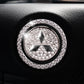 Car one-click start button fashion crystal logo sticker